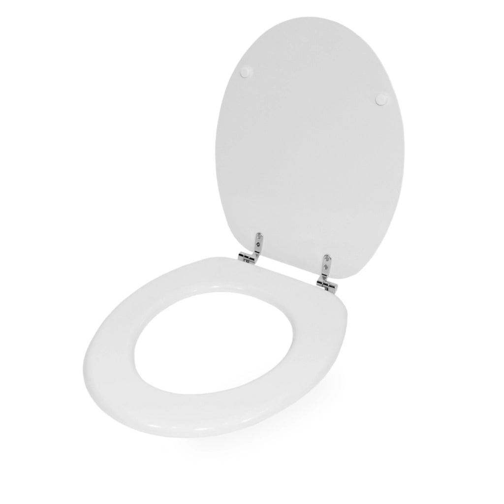 Em originale sedile copri wc igienico bianco universale tavoletta copriwater mdf rivestito cerniere regolabili