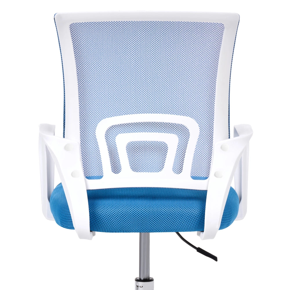 Sedia girevole da ufficio con schienale reclinabile regolabile in altezza blu moderna ufficio in casa