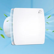 Ventilatore per bagno con sensore di umidità e dispositivo di ricircolo - ventilatore silenzioso per la rimozione dell'aria - valvola di ritorno e timer - ventilatore a parete per la bagno - 95 m³/h - 12 W/34 dB