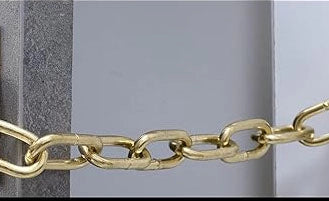CATENA DI SICUREZZA IN OTTONE PER PORTE  150 mm - Ottone bronzato - 25 pezzi