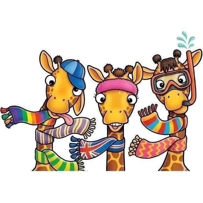 Le giraffe e le loro sciarpe colorate - FRUTTETO