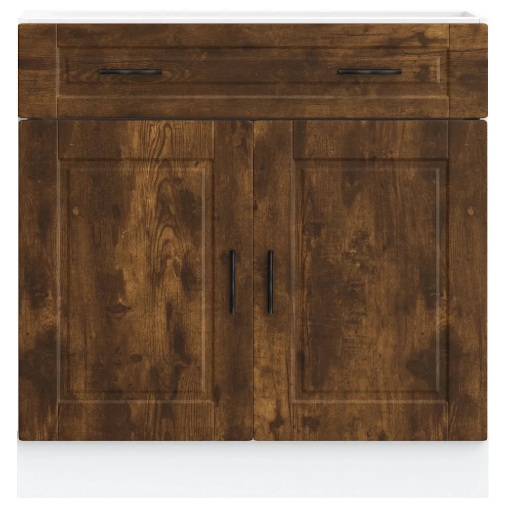 Base da Cucina Porto Rovere Fumo in Legno Multistrato 853982