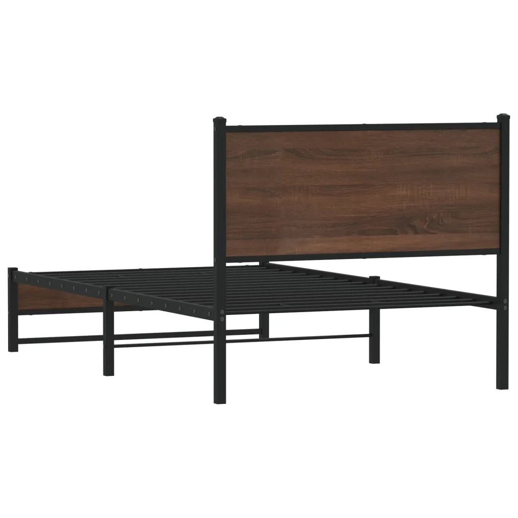 Giroletto senza Materasso in Metallo Rovere Marrone 107x203 cm 4007936