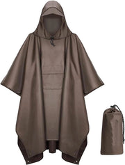 Poncho impermeabile con cappuccio e cordino per la cintura - Poncho leggero per adulti per camminare e campeggiare - Poncho impermeabile per adulti a partire da 19 m