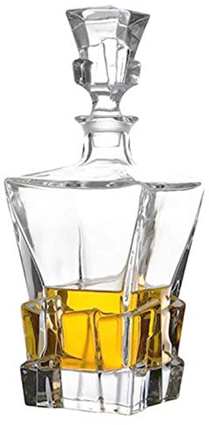 Decantatore in vetro - Chiusura a tenuta ermetica geometrica - 750 ml