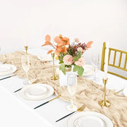 Set di tovaglioli da formaggio per tavola da 5 pezzi - 90 x 300 cm - beige - tovagliolo da formaggio - tessuti boho rustici - decorazione per tavola di matrimonio - matrimonio - festa di nozze - decorazione per tavola