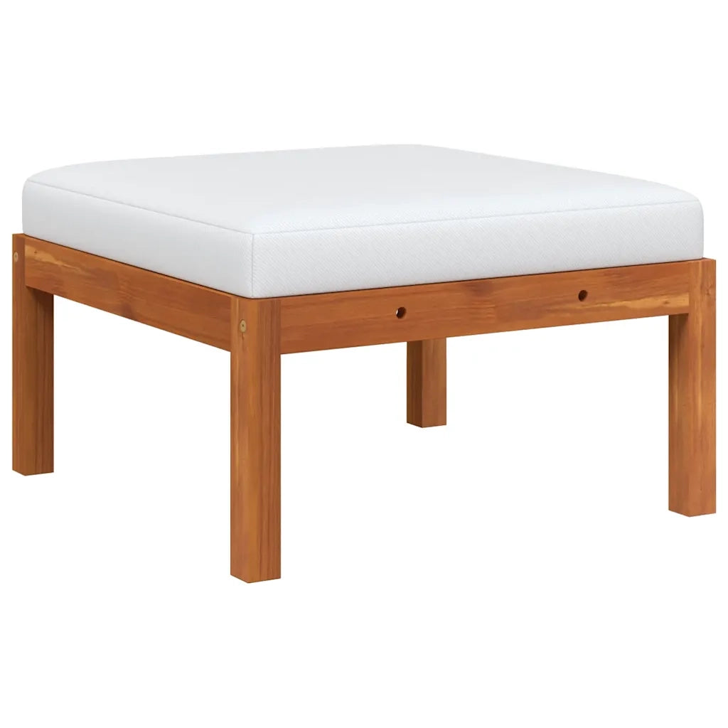 Sgabello da Giardino con Cuscino in Massello d'Acacia 312430