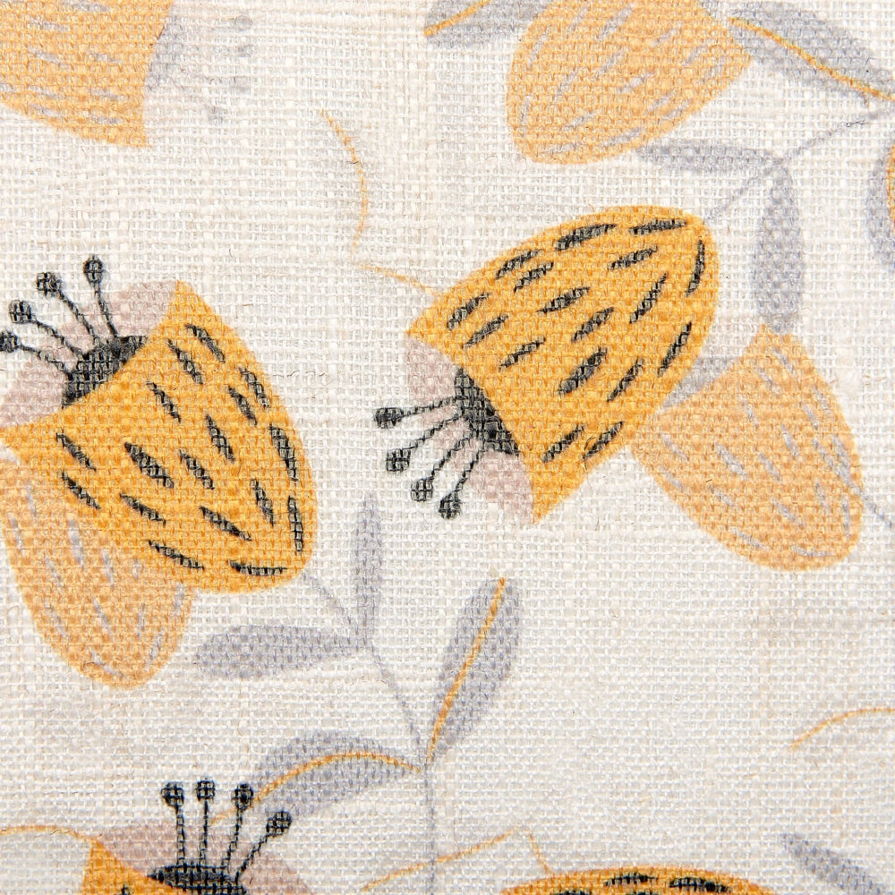 Set di 2 cuscini in poliestere di colore giallo e beige 45 x 45 soggiorno camera da letto