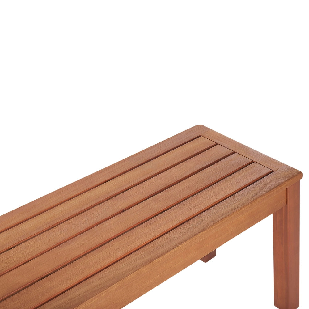 Panchina da Giardino Rustica in Solido Legno di Eucalipto Naturale 170 cm