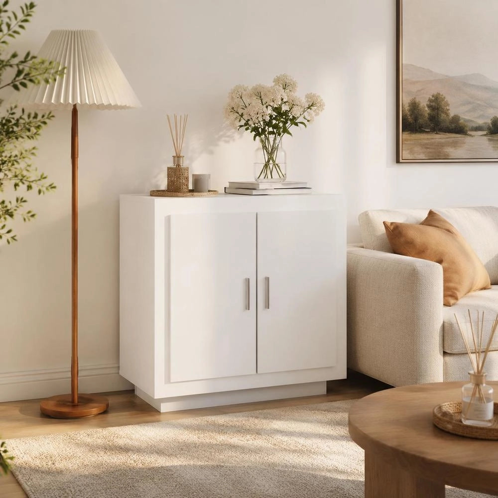 Sideboard White 80x40x75 Cm Wood-based Material