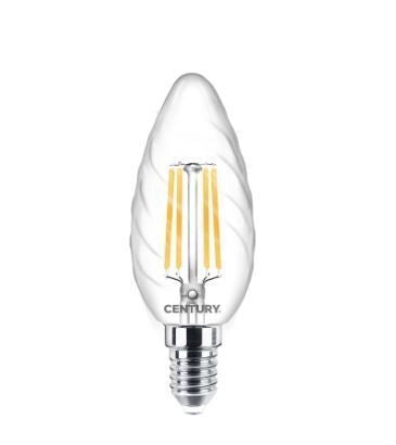 Century Lampadina Led Filamento Tortiglione E14 4W 470lm 4000k
