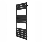 Radiatore per asciugamani design a pannello piatto 1200 x 450 mm per bagno ad incasso Nero