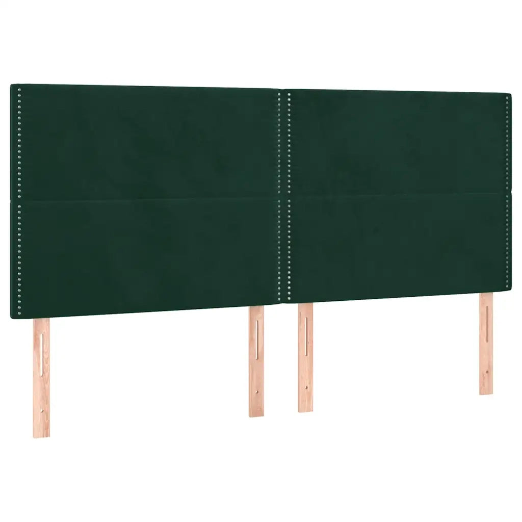 Giroletto a Molle con Materasso Verde Scuro 200x200 cm Velluto cod mxl 32487