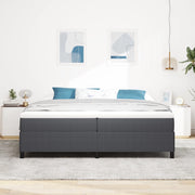 Letto  Grigio Scuro 200x200 cm Tessuto a Coste