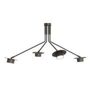 Plafoniera nera MIZU 4xGX53 bracci geometrici Emibig