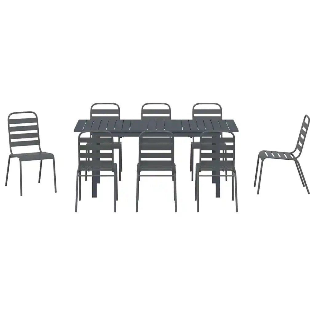 Set da Pranzo per Giardino 9 pcs Antracite 3378817
