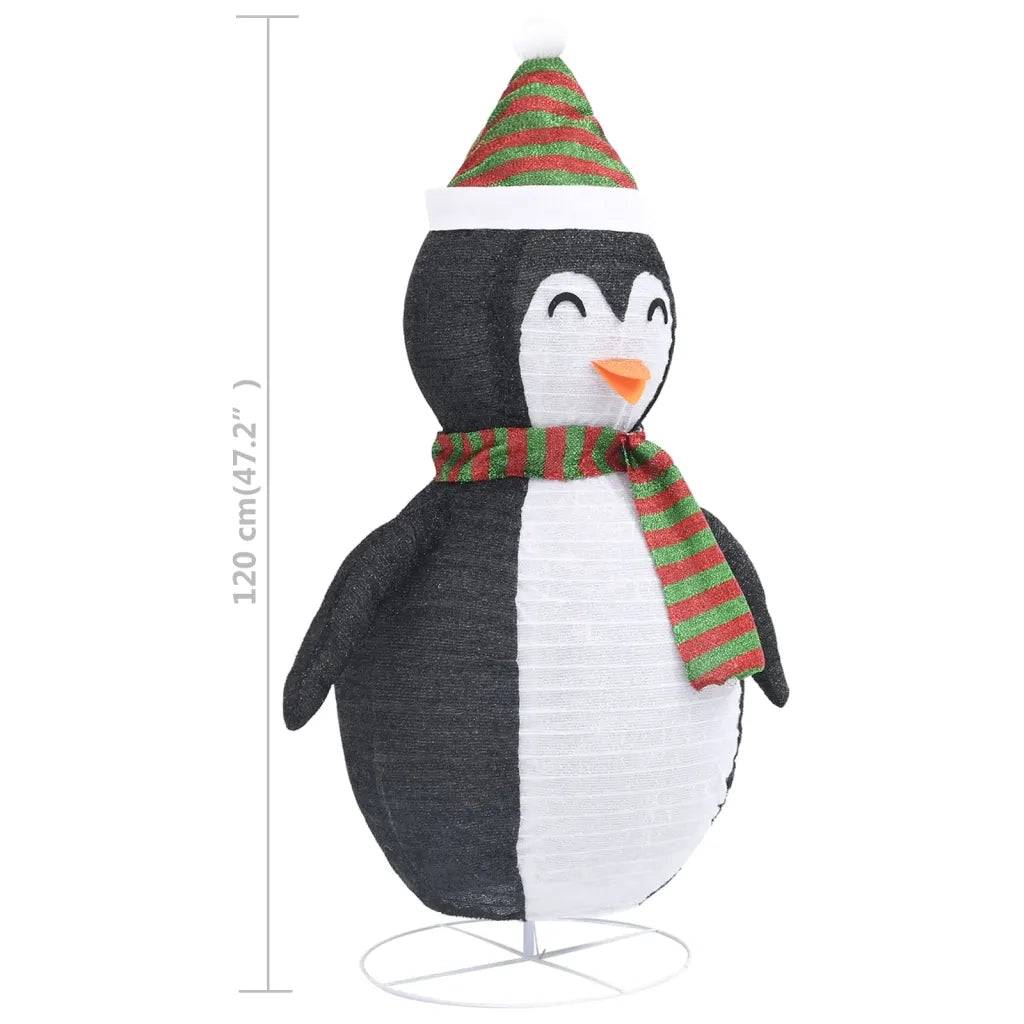 Figura Decorativa Natalizia Pinguino LED Tessuto Pregiato 90 cm 328502