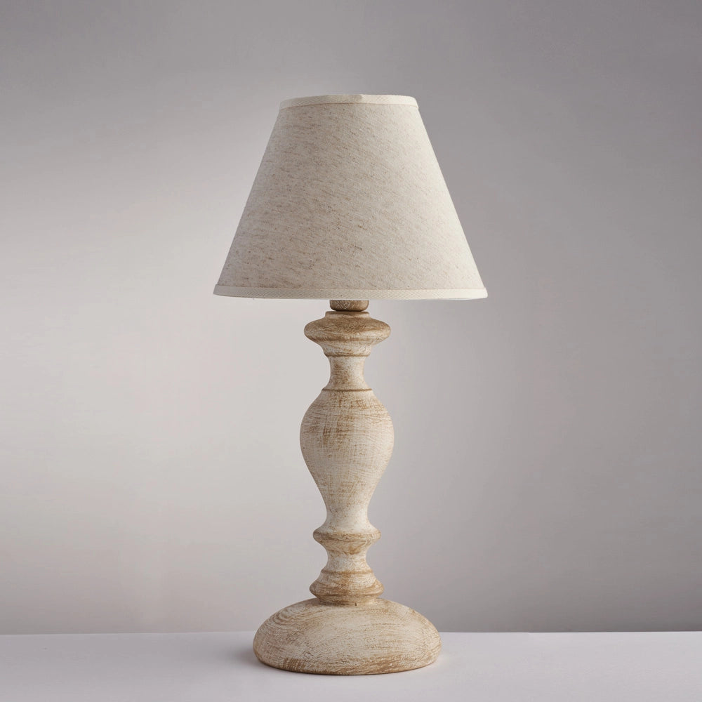 Lumetto Shabby Chic Cascina Bianco Tortora Vintage 1 Luce E14