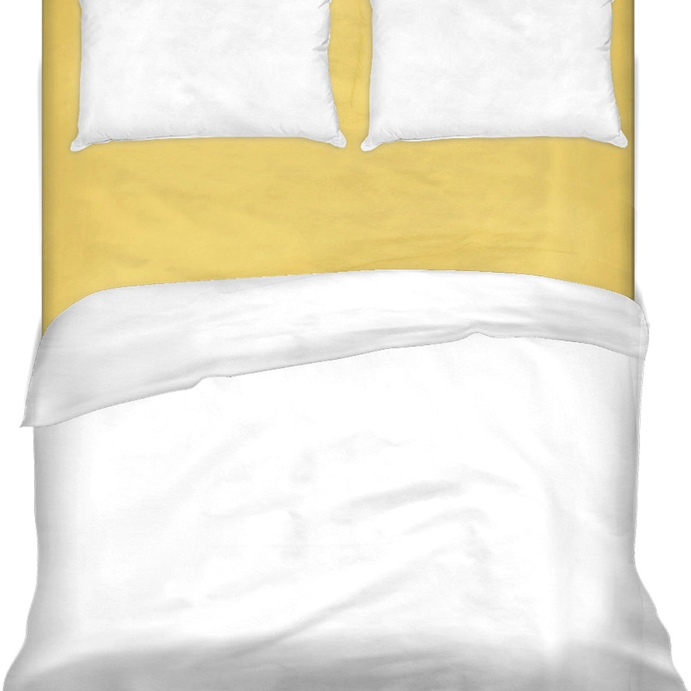 Lenzuolo letto sotto con angoli 100% puro cotone Made in Italy tinta unita Giallo - 1 Piazza e mezza