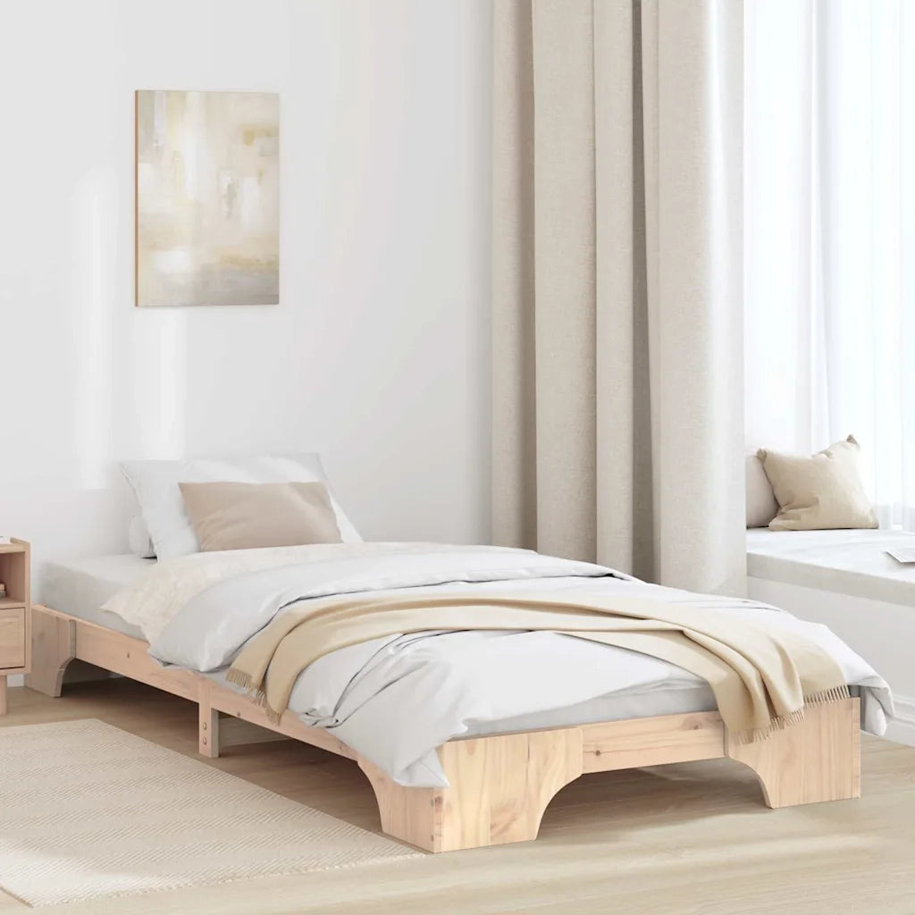 Struttura del letto Pino massello 90 x 200 cm 872878