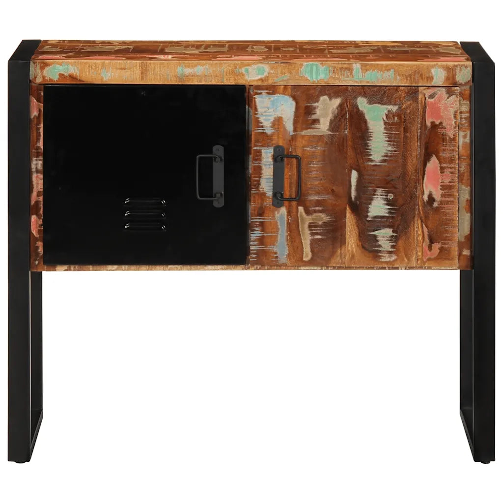 Tavolo Consolle Multicolore 90x35x75 cm Legno Massello Recupero