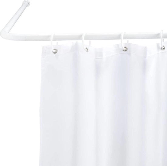 Stang per doccia per vasca e sacchi doccia - montaggio semplice - alluminio inox - stantuffo per doccia estendibile in bianco
