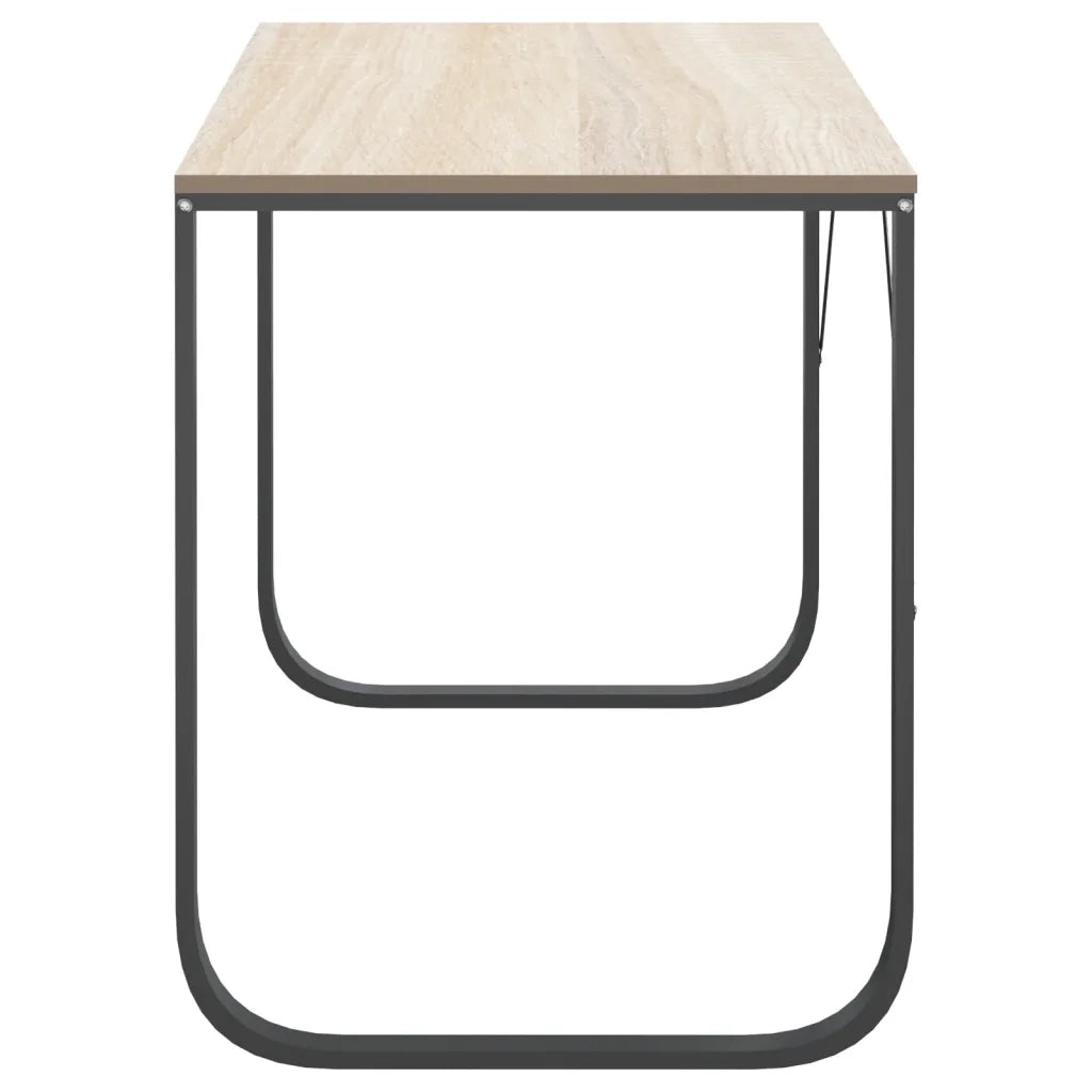 Scrivania per Computer Nero e Rovere 110x60x73 cm in Truciolato cod mxl 70931