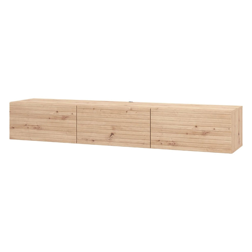 Melazzo, Mobile Porta tv un Ripiano, 192x41.5x32h cm Marrone Rovere Nodi