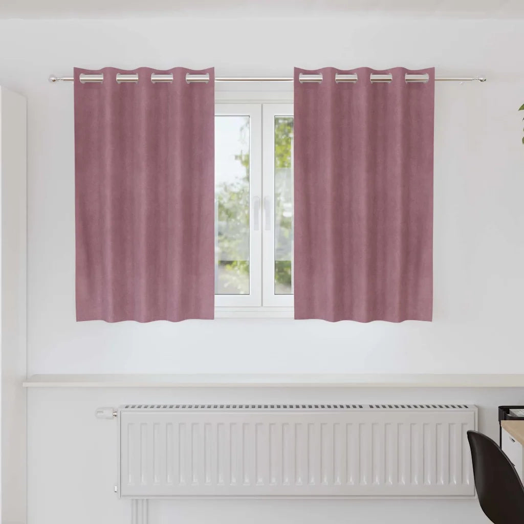 Tende oscuranti 2 pcs Rosa scuro 140 x 140 cm Velluto 4107238