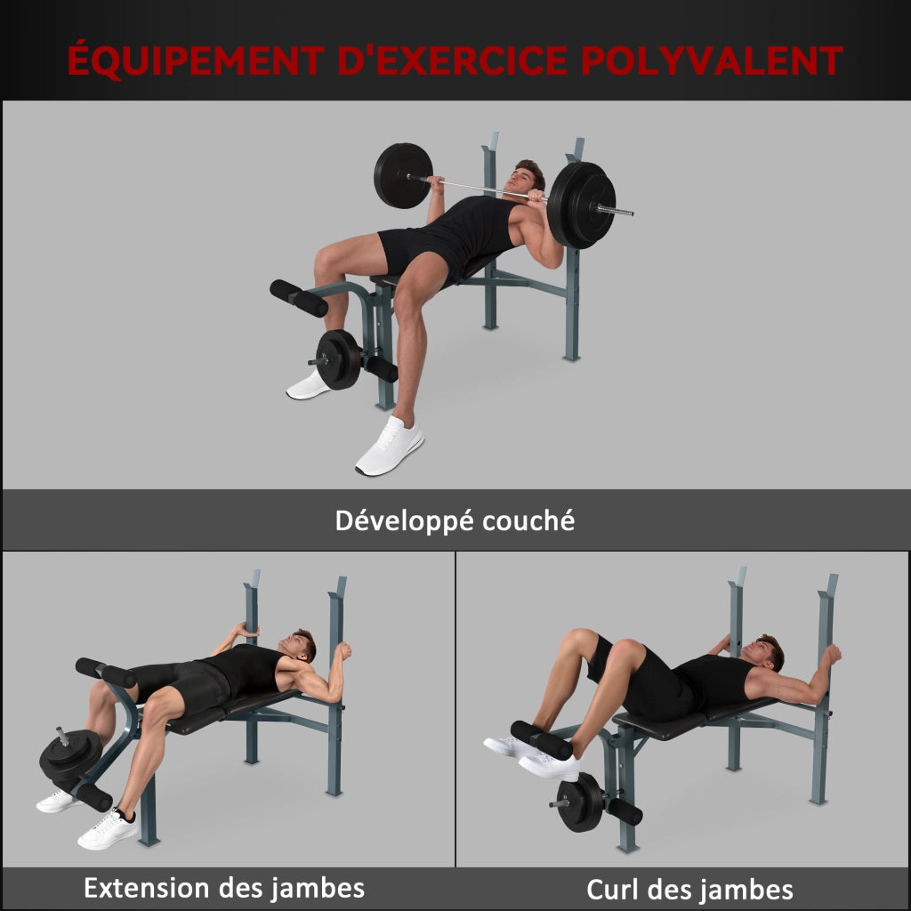 Panca fitness regolabile ¨C Xylo ¨C allenamento pesi completo con curl