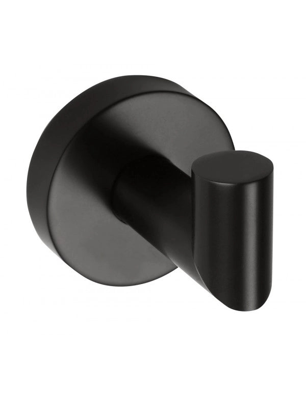 Appendiabiti singolo da parete DARK in ottone nero 5,5cm x 5,5cm x 6,5cm