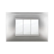 PLACCA MIVIDA PLANA ALLUMINIO CHIARO 3P- 10,0 pz