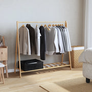 vidaXL Appendiabiti con Ripiani 106x34x102 cm in Bambù