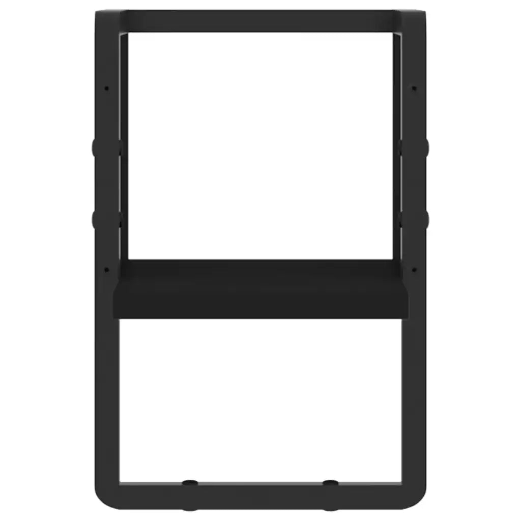 Mensola da Parete con Asta Nera 20x25x30 cm 836273