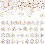 Charms in Emaille 36 pezzi - Hangers Lettere/Cifre - Decorazioni in Metallo - Fai da Te - Artigianato - Leggero e Resistente