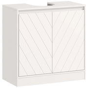 Mobile Bagno Sottolavabo con 2 Ante e Ripiano Regolabile ¨C Minimal ¨C Bianco 60x30x59,8 cm