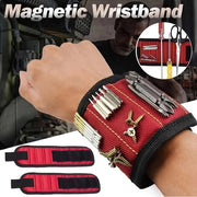 Armband per utensili magnetico, armband magnetico con funzione di fissaggio con chiodo magnetico potente - rosso