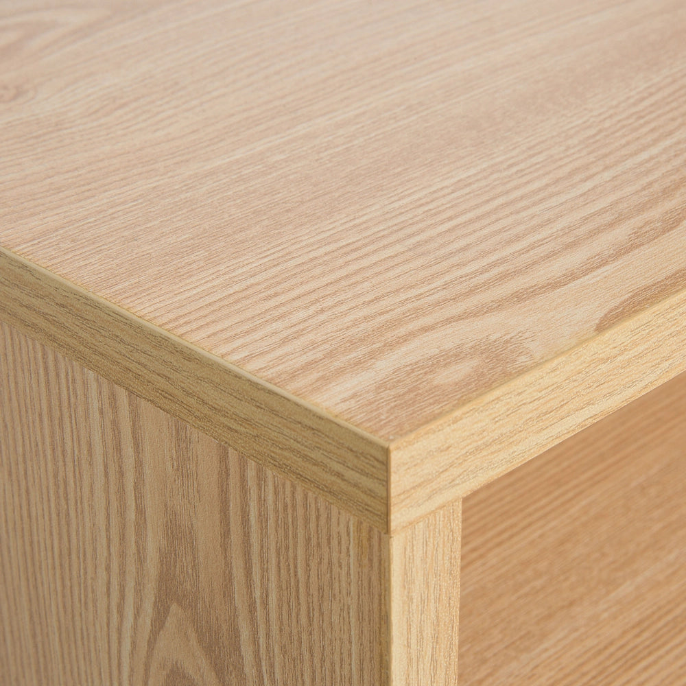 Comodino in legno chiaro 2 cassetti ripiano Tavolino stile moderno scandinavo camera da letto soggiorno