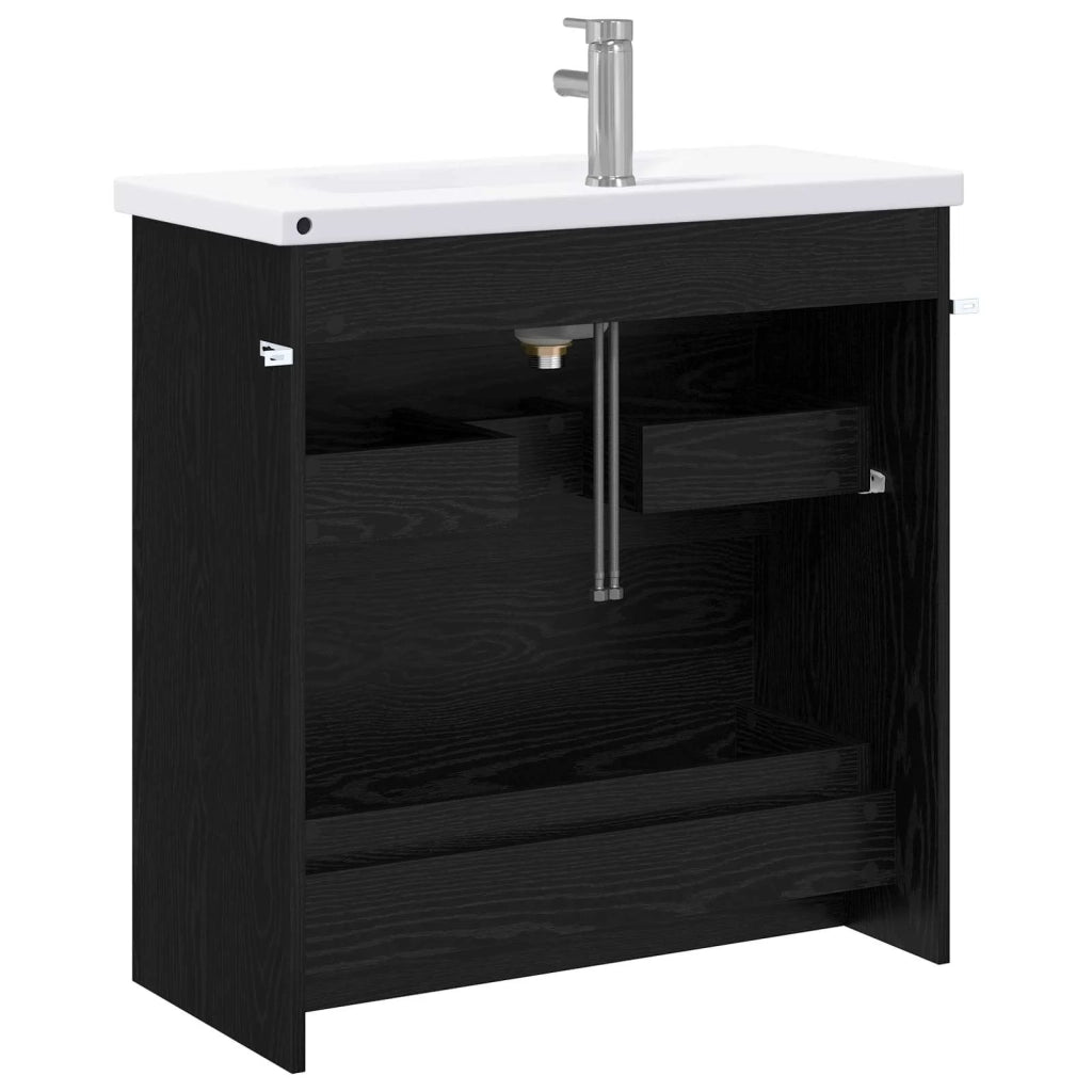 Set di mobili per il bagno Rovere Nero 81 x 40 x 84,5 cm 3404267