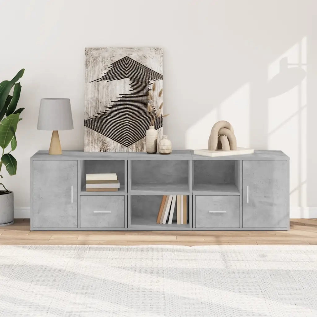 Mobile Angolare Grigio Cemento 160x40x45 cm in Truciolato 3307822