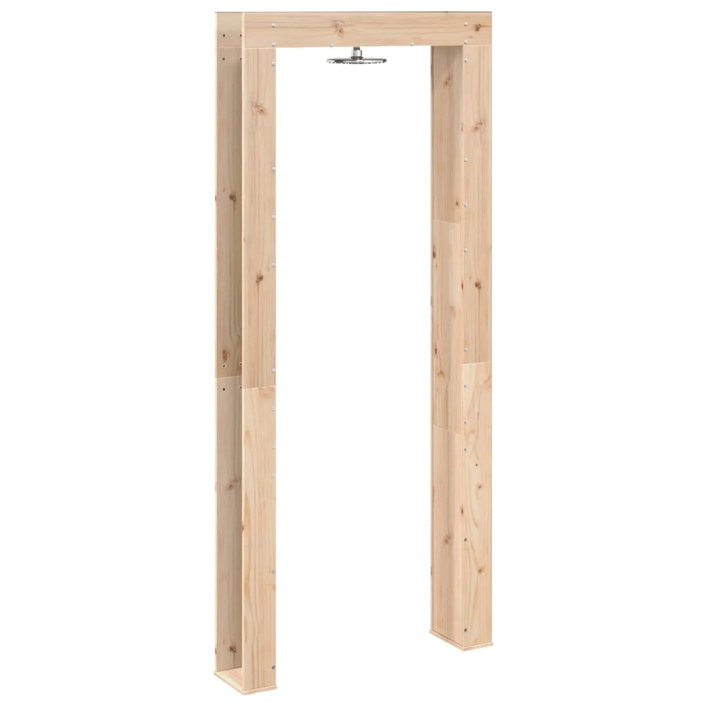 Doccia da esterno 226 cm Legno massello di pino e acciaio inox 886336