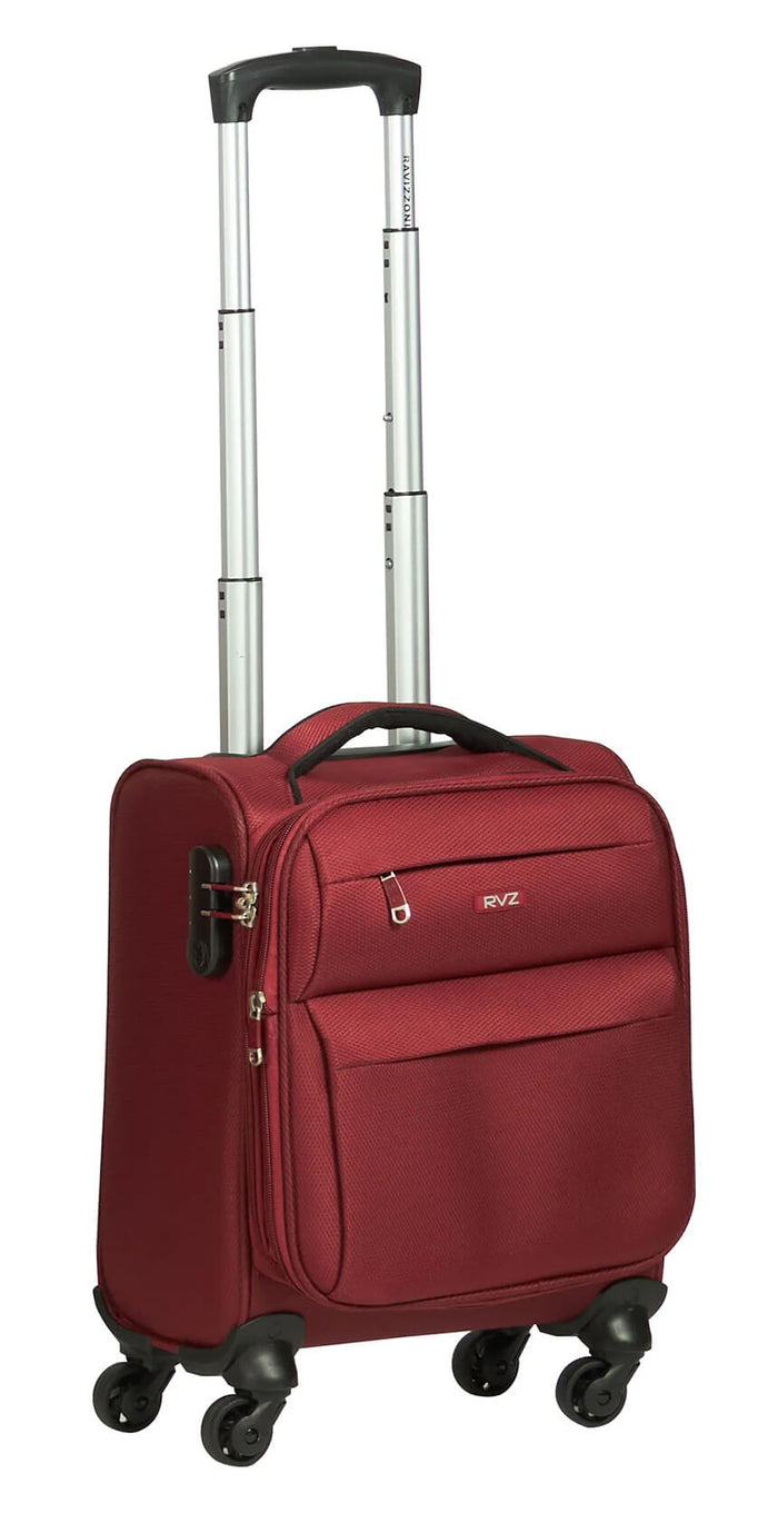 Trolley Valigia Bagaglio a Mano Morbida in Poliestere 4 Ruote  Ravizzoni Singapore Rosso Mattone