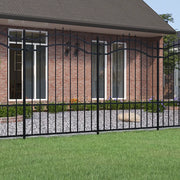 Recinzione da Giardino Woerden con Punta a Lancia Nera 240x150 cm in Acciaio 151082