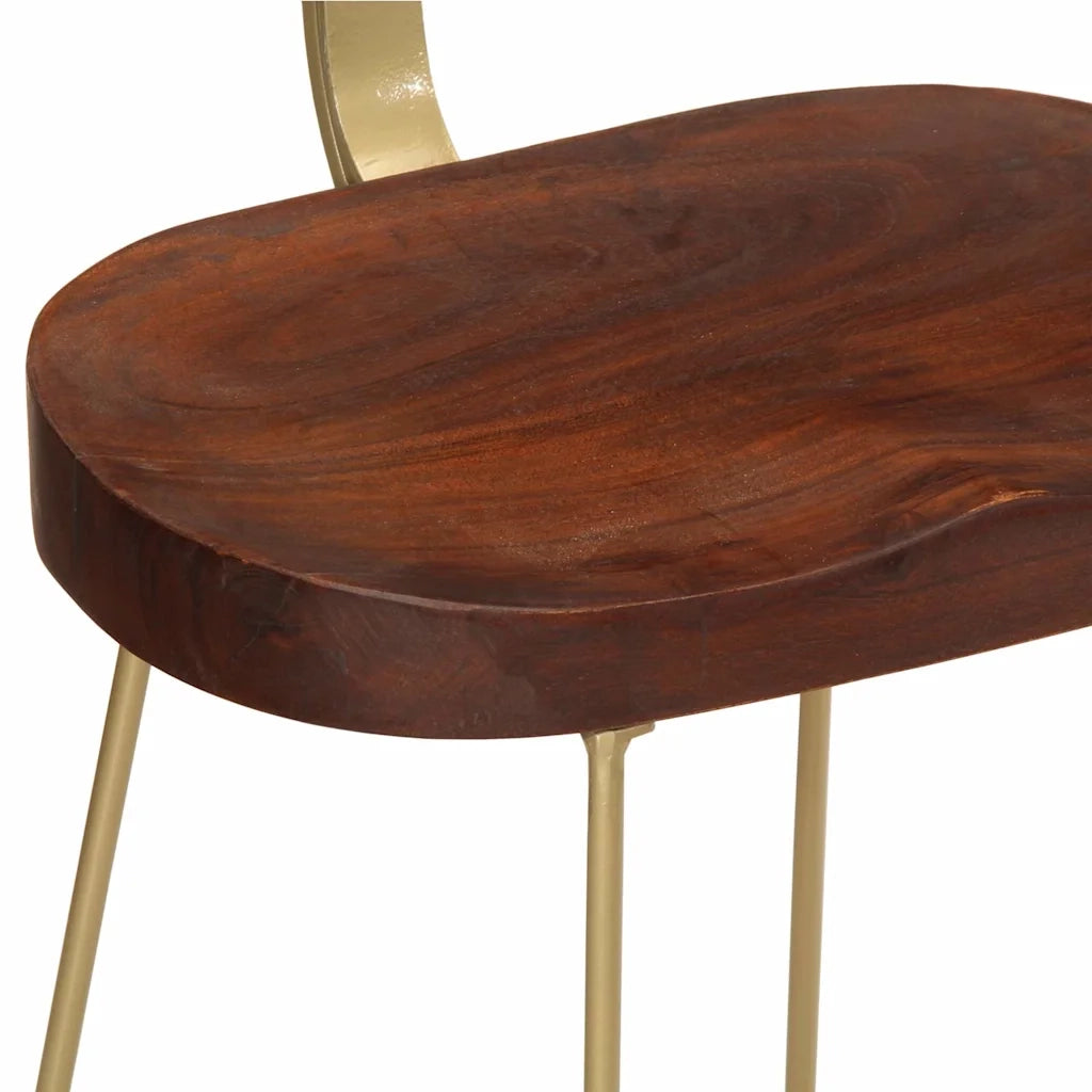 Sgabelli da Bar 2 pz 49x43x79 cm in Legno Massello di Mango 4013520