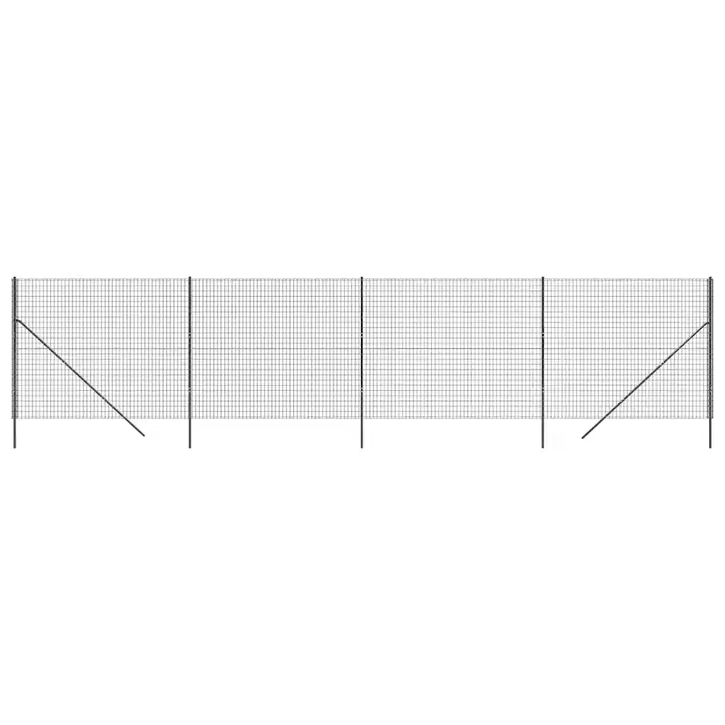 Recinzione Metallica Antracite 1,6x10 m in Acciaio Zincato