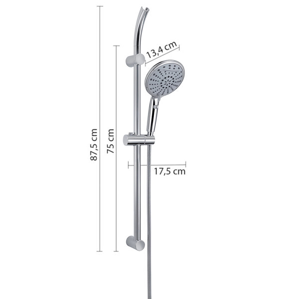 Saliscendi cromato Gedy  con doccino 5 funzioni e flessibile 150cm | Top