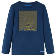 Maglietta da Bambino a Maniche Lunghe Blu Marino 92