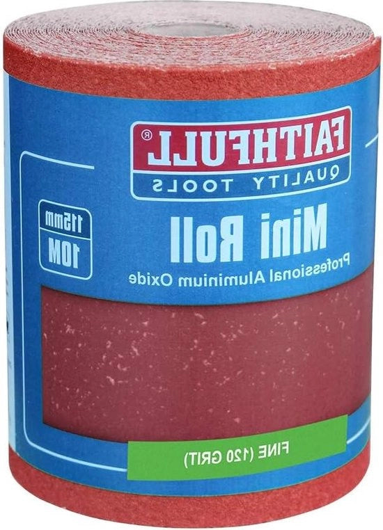 Papier di alluminio ossido a rotolo 115mm x 10m 120g - rossa (Peso Pieno)