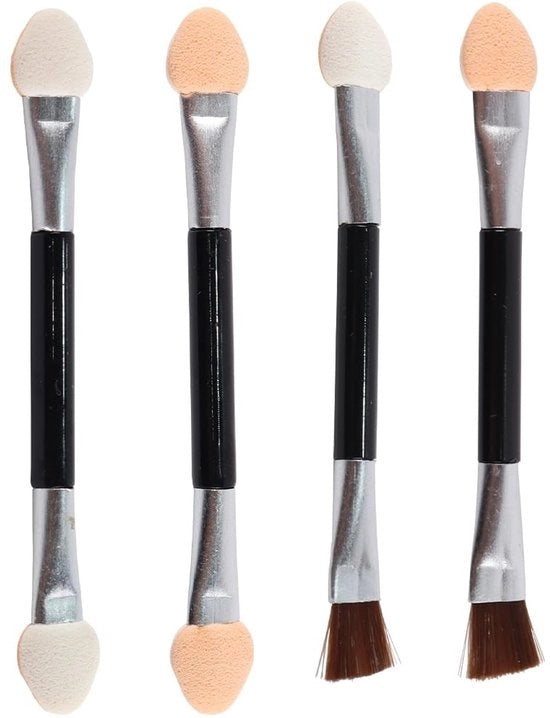 Set di pennelli per ombretto da 12 pezzi - Pennelli a doppia faccia - Adatti per eyeliner/ciglia - Dettagli di trucco - Materiale spugna morbida - 7,8 x 1 cm - Pennelli per trucco