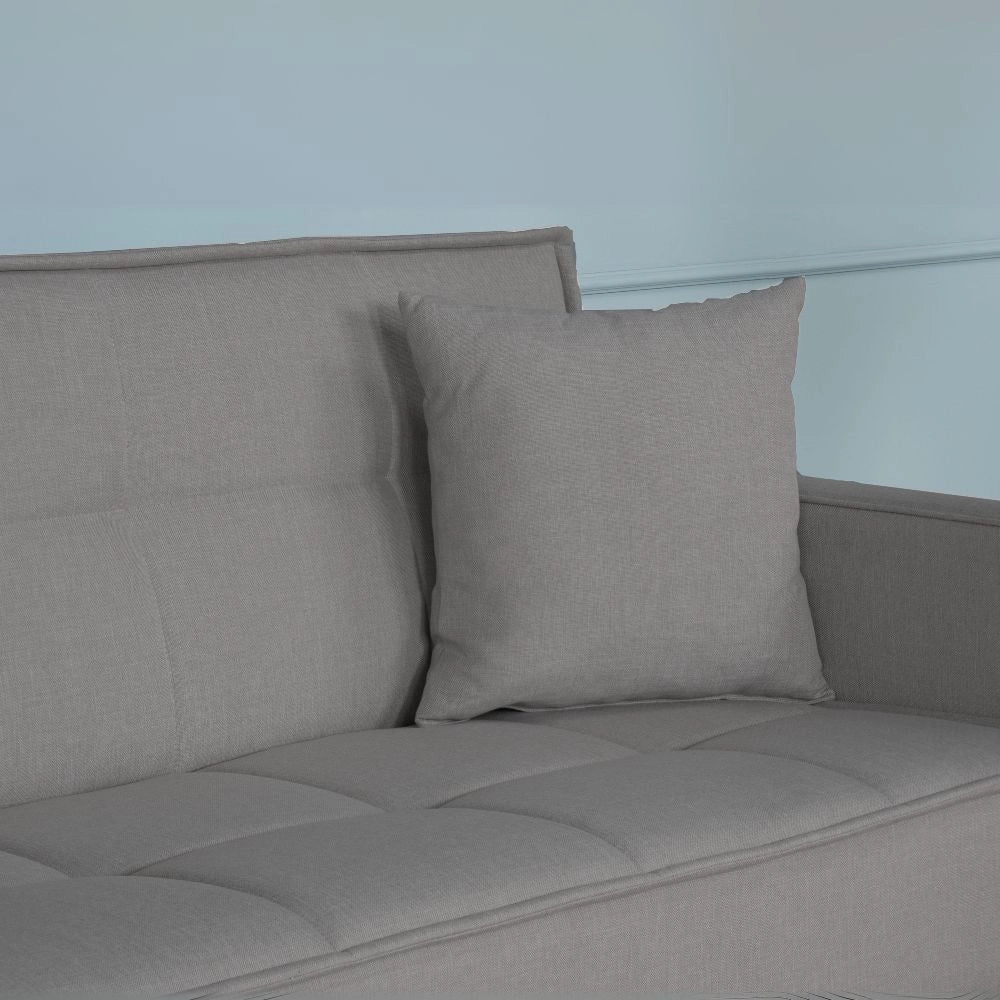 Divano letto contenitore Legen 3 posti in vellutino grigio 07-450
